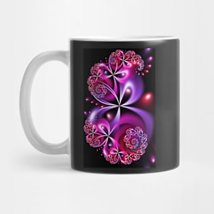 pink and purple abstract bow design Mug